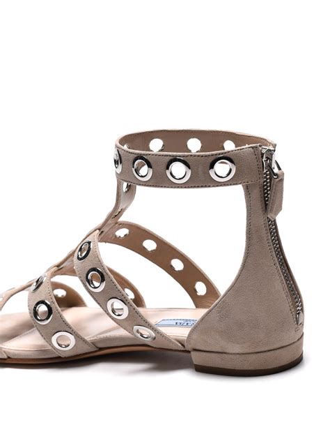 beige sandalen von prada|Prada shoes for women.